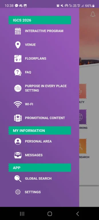 IGCS 2026 - screenshot of the app 2