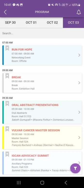 IGCS 2026 - screenshot of the app 6